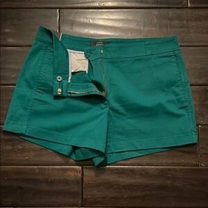 J. Crew Green Shorts Casual Cotton Blend w/ Stretch; Sz. 12; NWT; pockets